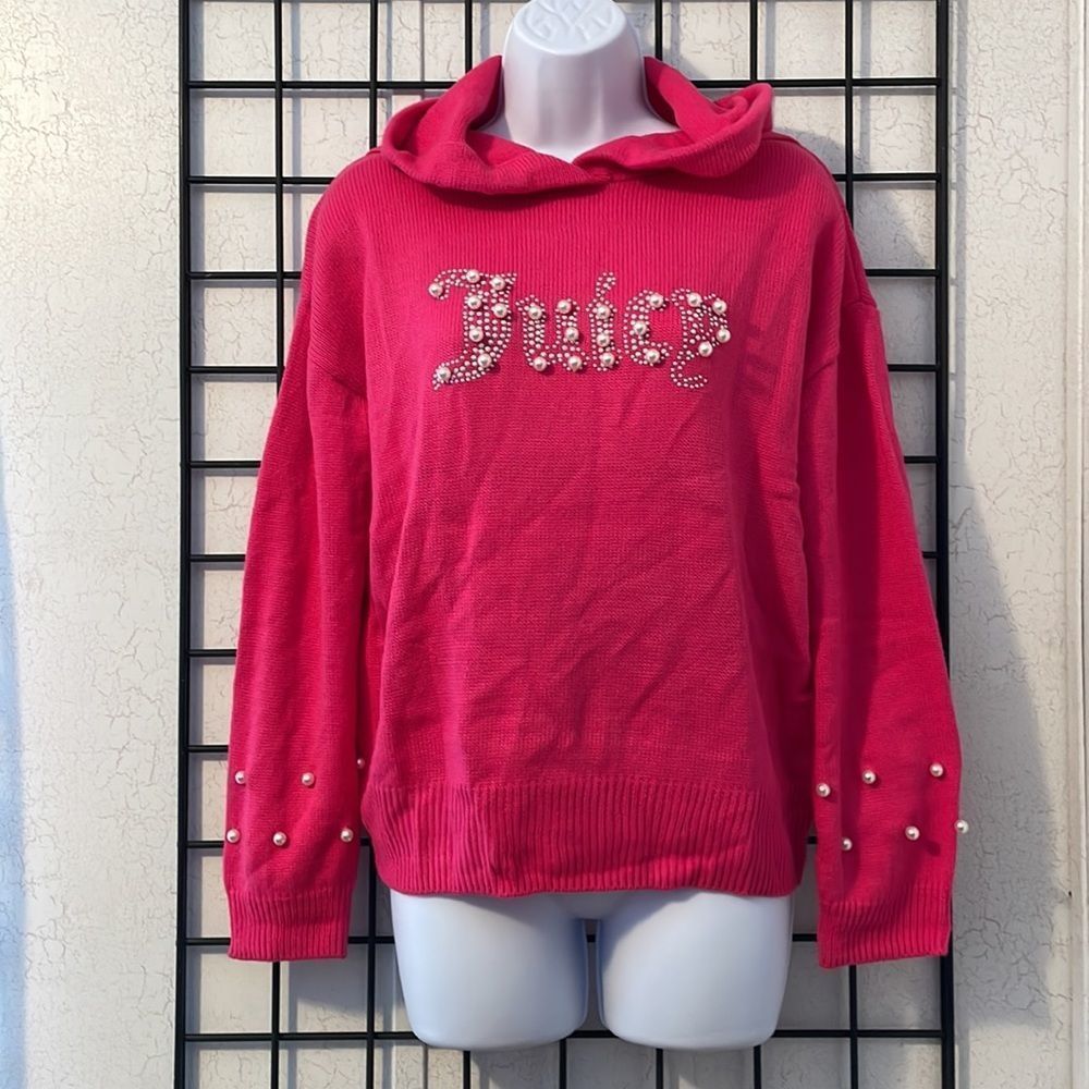 Juicy Couture - Pearl Trimmed Hoodie Sweater - NWT $118